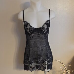 VS Black Lace Underwire Chemise